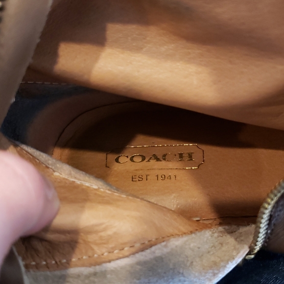 COACH brown leather knee lenght boots - Picture 8 of 10